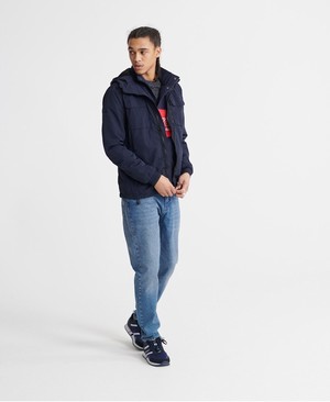 Superdry Edit Traveller Cagoule Férfi Kabát Sötétkék | WVPOZ4908